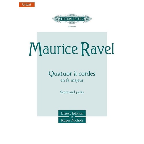 Ravel - String Quartet in F Major, Edition Peters, for Quartet, 1 Page