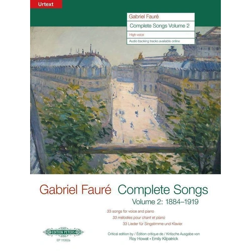 Complete Songs Vol. 2 1884-1919 - High Voice by Gabriel Faure