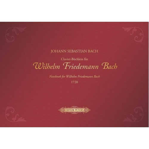 Clavier Booklet for Wilhelm Friedemann Bach 1720 - Urtext Edition by Christoph Wolff, Linen-bound, Gold Stamped, 148 Pages, Piano