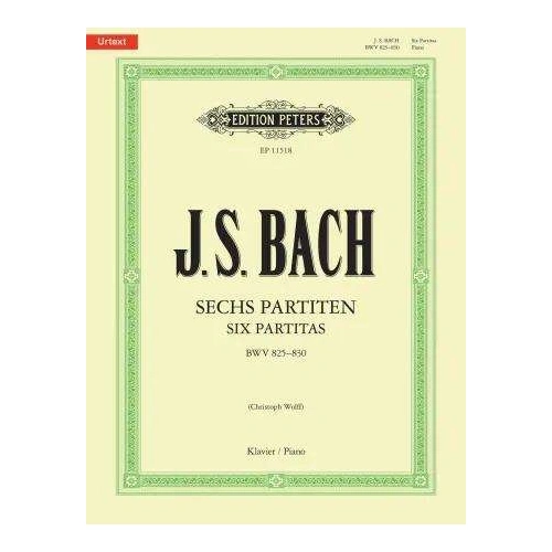 Bach - Six Partitas BWV 825-830 for Piano Urtext Edition