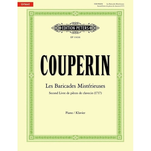 Couperin - Les Baricades Misterieuses Urtext Edition for Piano
