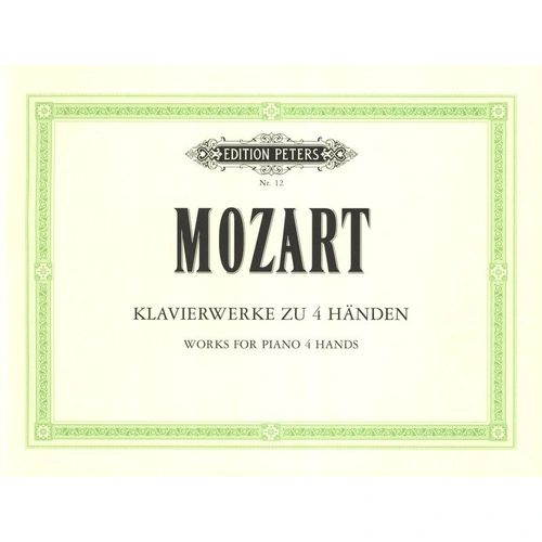 Mozart - Original Compositions for Piano Duet, 44 Pages, Edition Peters