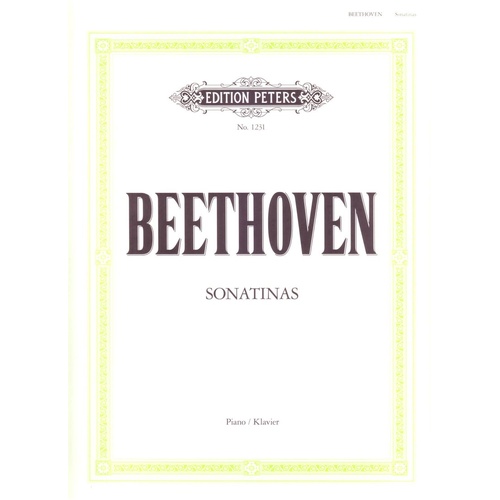 Beethoven - Six Sonatinas for Piano, Edition Peters, Piano Solo, 54 Pages