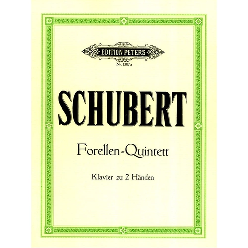Schubert - Trout Quintet Piano Reduction, Edition Peters, Piano Solo, 1 Page