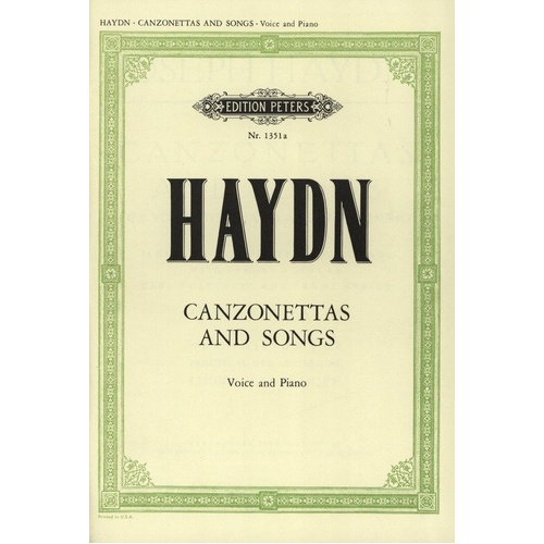 Haydn - 35 Canzonettas and Songs for High Voice and Piano
