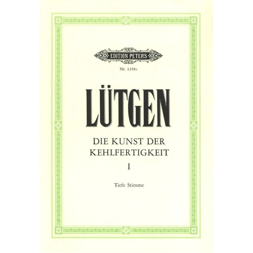 Lutgen - Art of Velocity Vol 1 for Low Voice