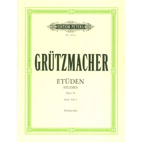 Grutzmacher 24 Studies Op. 38 Vol. 1 for Cello - Edition Peters