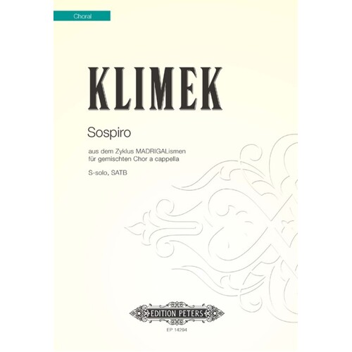 Sospiro (From Madrigalismen) SATB A Cappella (Octavo) Book