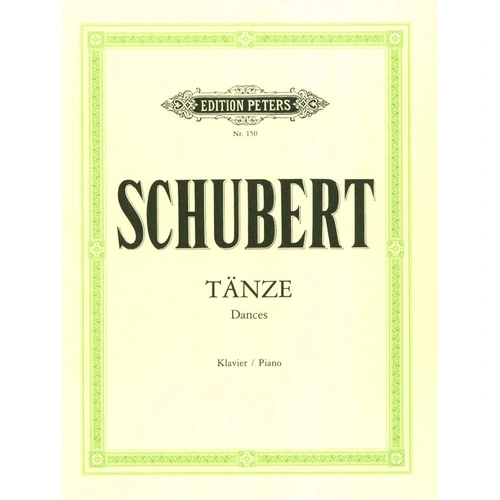 Schubert Dances D783 for Piano Solo, Edition Peters, 40 Pages