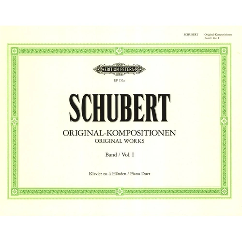 Schubert Original Compositions Vol 1 Piano Duet Edition Peters