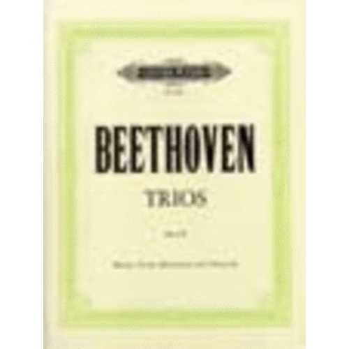 Beethoven: Trios for Violin (or Clarinet), Cello, and Piano - Edition Peters