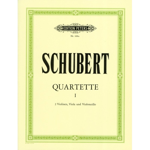 Schubert - Complete String Quartets Vol. 1, Edition Peters, String Quartet Format, 1 Page