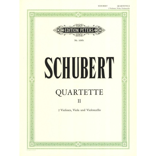 Schubert - Complete String Quartets Vol. 2, Edition Peters