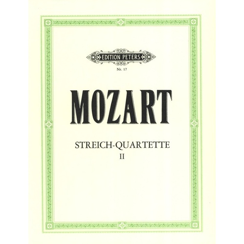 Mozart String Quartets Vol 2, Edition Peters, 48 Pages