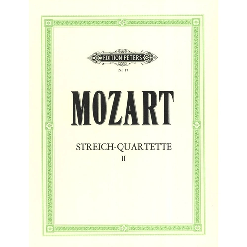 Mozart String Quartets Vol 2 - Edition Peters - 48 Pages - Quartet
