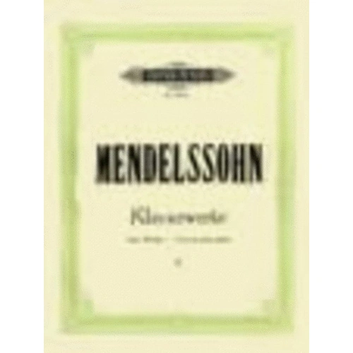 Piano Works Bk 2 by Felix Mendelssohn - Piano Solo, Edition Peters, 1 Page