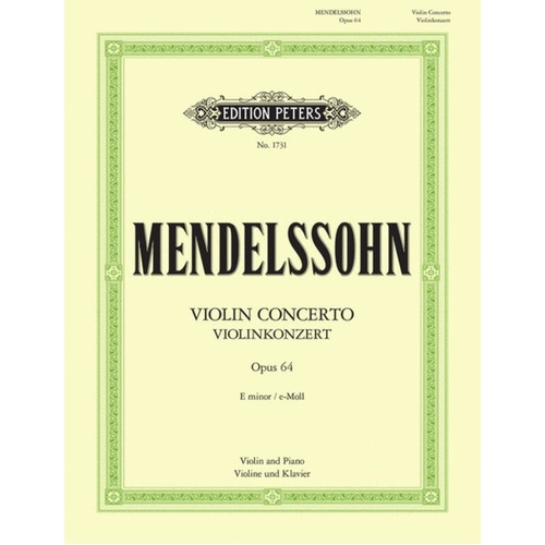 Concerto Op 64 E Min Ed Oistrakh Violin/Piano (Softcover Book)