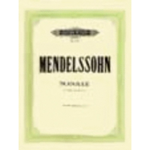 Mendelssohn Sonata Op. 4 F Minor for Violin and Piano, 52 Pages, Edition Peters