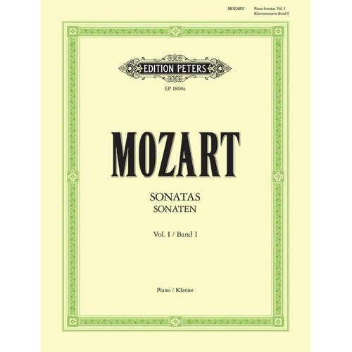 Mozart Piano Sonatas Vol 1 Urtext Edition by Wilhelm Weismann
