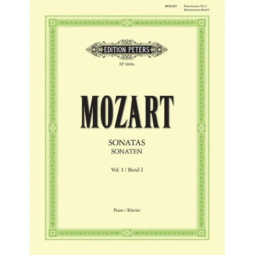 Mozart Piano Sonatas Vol 1 Urtext Edition by Wilhelm Weismann