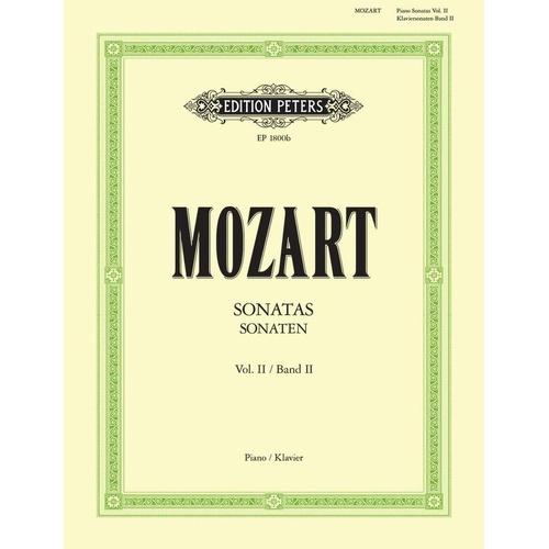 Mozart - Sonatas Vol 2 Urtext Edition for Piano