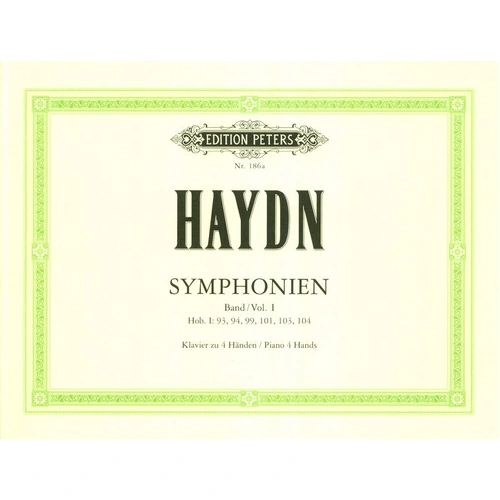 Haydn - Symphonies Vol 1 Piano Duet, Arranged by Hugo Ulrich, Edition Peters