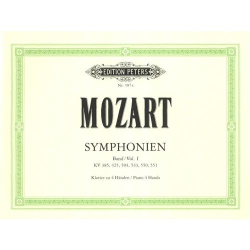 Mozart - Symphonies Vol 1 Piano Duet, Arranged by Hugo Ulrich, Edition Peters