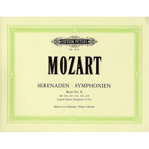 Symphonies Book 2 for Piano Duet by Mozart, Arr. Hugo Ulrich, Edition Peters