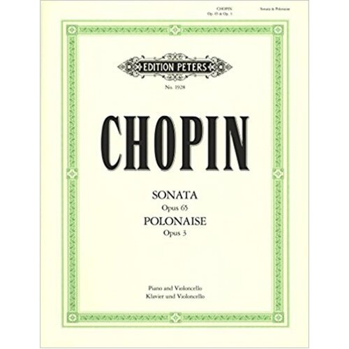 Sonata Op 65 G Min / Polonaise Op 3 C Cello/Piano (Softcover Book)