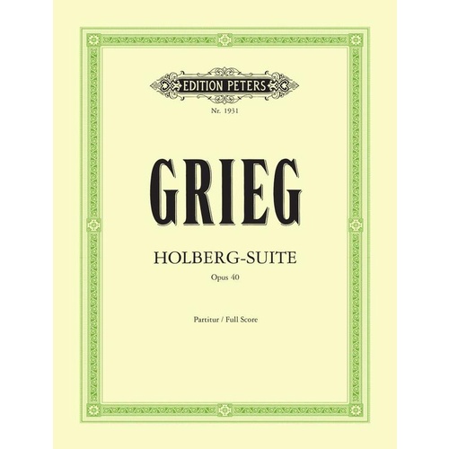 Holberg Suite Op 40 Score Book
