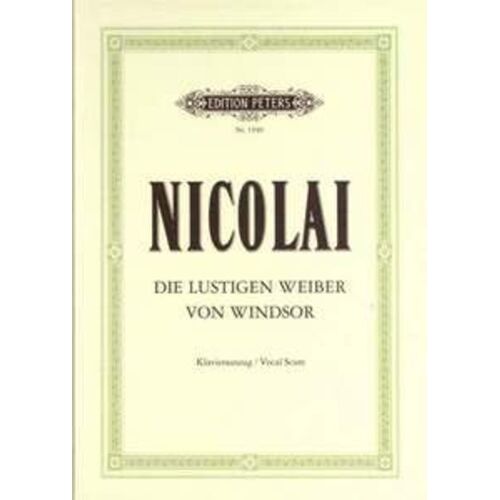 Nicolai - The Merry Wives Of Windsor Vocal Score Ger