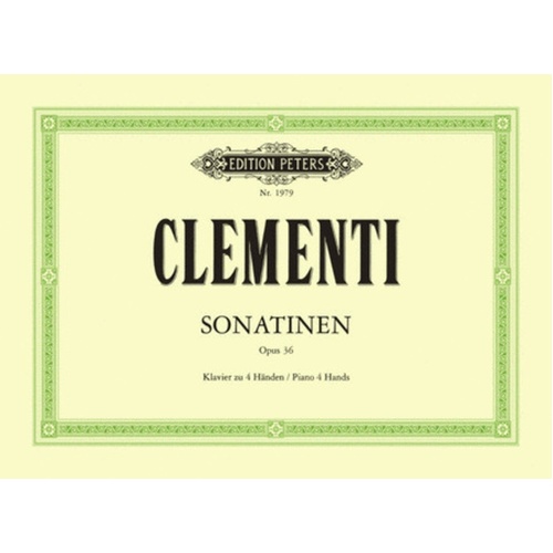 Clementi - 6 Sonatinas Op 36 Piano Duet Arr Ruthardt (Softcover Book)