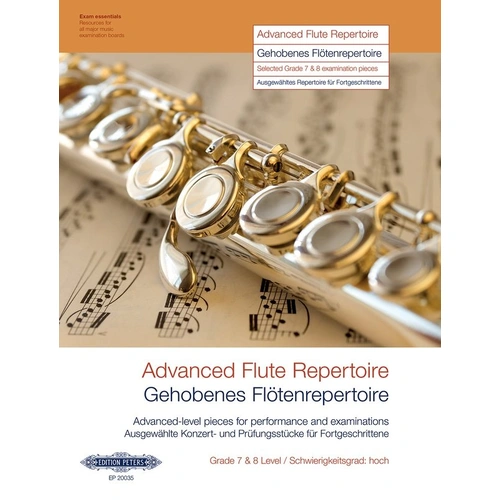 Advanced Flute Repertoire Grade 7-8 Level by Edition Peters, 116 Pages, Woodwind Flute