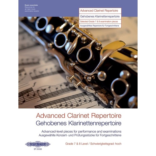 Advanced Clarinet Repertoire Grade 7-8 Level by Edition Peters, 124 Pages