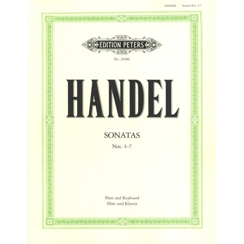 Handel Sonatas Vol 2 Nos 4-7 for Flute and Piano - Edition Peters