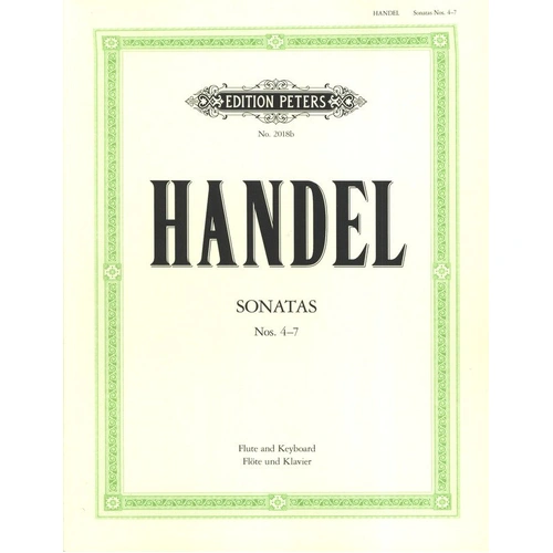 Handel - Sonatas Vol 2 Nos 4-7 for Flute and Piano, Edition Peters
