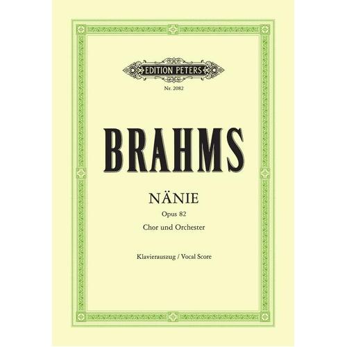 Brahms - Nanie Op 82 SATB Vocal Score (Softcover Book)