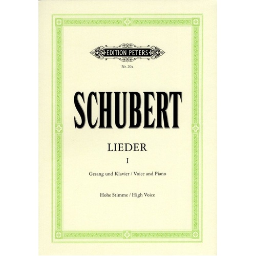 Schubert - Songs Vol 1, 92 Songs for High Voice and Piano