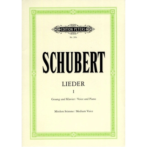 Schubert - Songs Vol. 1, 92 Songs Medium Voice Vocal Score