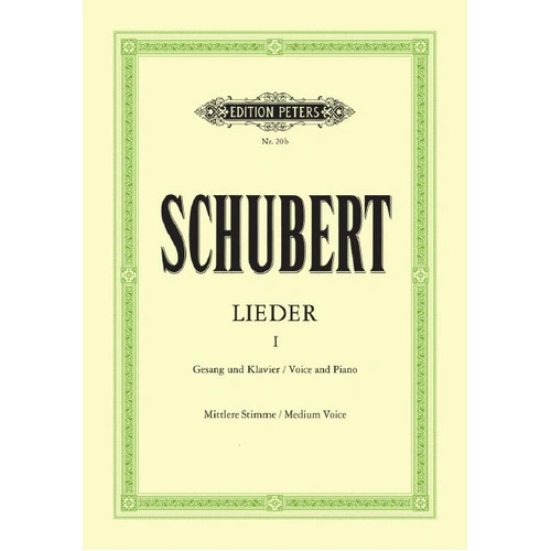 Songs Vol 1: 92 Songs for Medium Voice and Piano by Schubert, Ed Friedlander, Max Peters EP20B