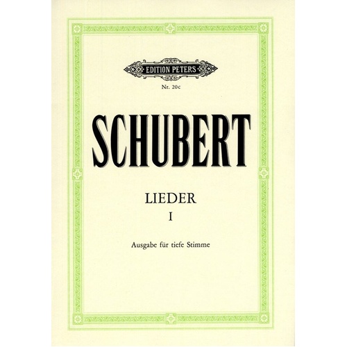 Schubert - Songs Vol. 1, 92 Songs for Low Voice, Vocal Score, Edition Peters