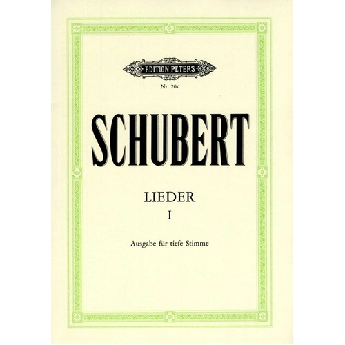 Schubert - Songs Vol 1, 92 Songs for Low Voice, Vocal Score, Edition Peters