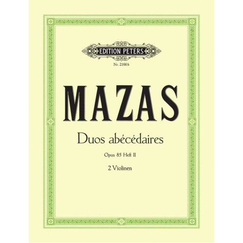 Mazas Duos Abecedaires Op. 85 Vol. 2 Nos. 6-10 for 2 Violins