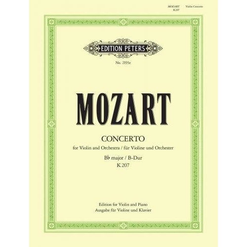 Mozart: Concerto No 1 in B Flat K 207 for Violin and Piano with Cadenzas by Hans Sitt
