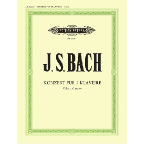Concerto Bwv 1061 C 2P 4H (Softcover Book)