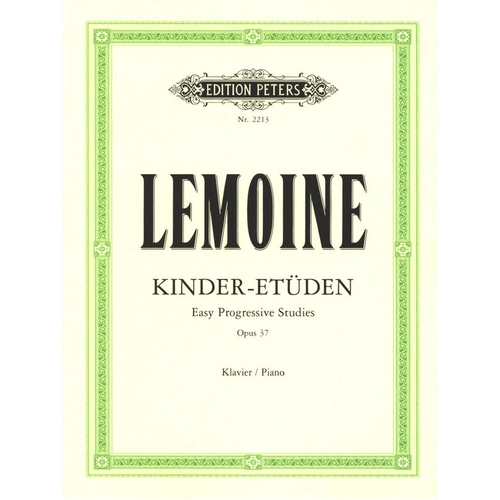 Lemoine - Etudes Enfantines Op. 37 Easy Progressive Studies for Piano Solo