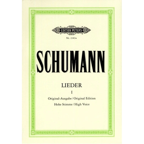Schumann - Songs Vol. 1: 77 Songs for High Voice, Vocal Score, Edition Peters
