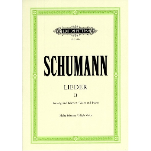 Schumann - Songs Vol. 2 87 Songs High Voice Vocal Score Edition Peters