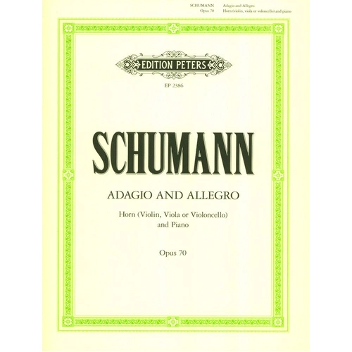 Schumann - Adagio and Allegro Op. 70 for Cello and Piano, Edition Peters