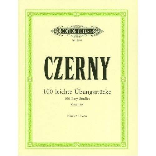 Czerny - 100 Easy Progressive Pieces Without Octaves Op. 139 for Solo Piano